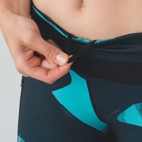 Lululemon Blue and Black Inspire Tight II *Full-On Luxtreme (Mesh) - Picture 3 of 14